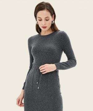 لباس مجلسی بافتنی خاکستری